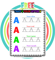 Trace And Color Letter A Download