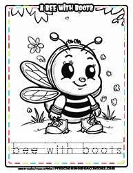 Preschool Bee Coloring Page Preschool Bee Coloring Page