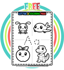 Letter A Coloring Page Printable