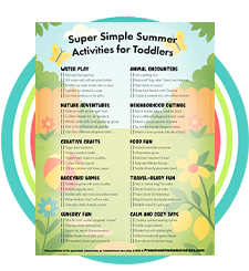 Summer Activities For Toddlers Checklist Download