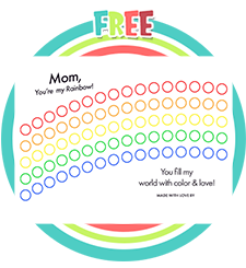 Mothers Day Card Craft Rainbow Download